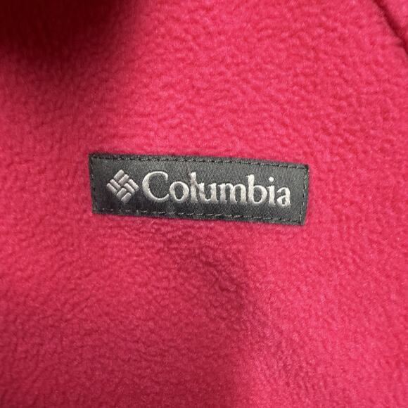 Columbia Full Zip Fleece Jacket Girls Youth Medium 10/12 Pink Pockets Sweatshirt - Picture 2 of 4